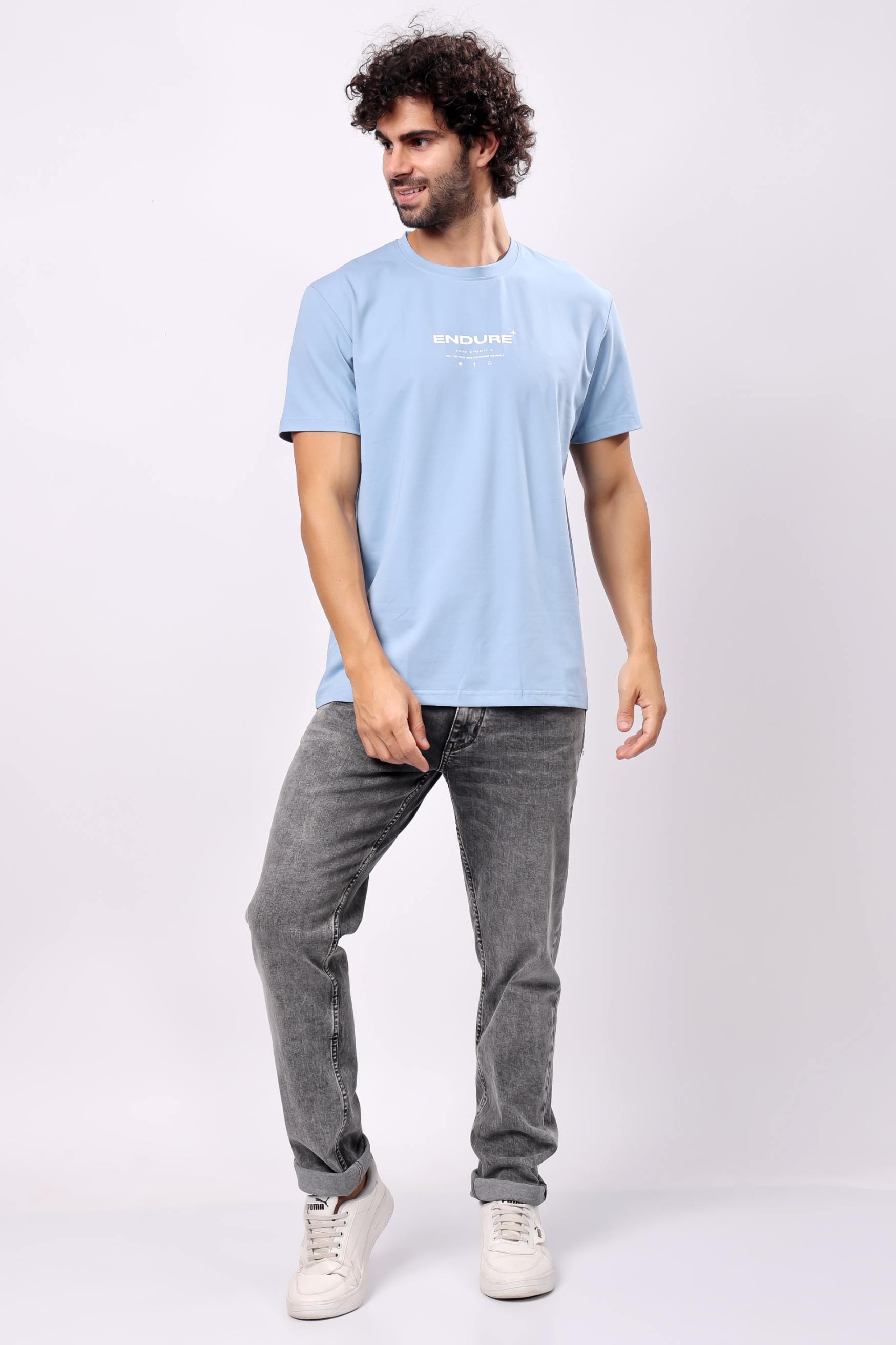 STYLOX MEN CREW NECK PRINTED T-SHIRT - Stylox