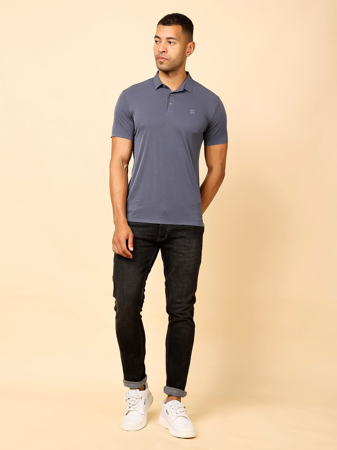 Stylox Premium Stretchable Solid Slim Fit Polo T-Shirt – Comfort Meets Style - Stylox