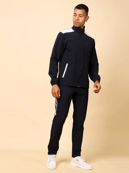 Stylox Men’s Solid Tracksuit | Full Zip High Neck Jacket &amp; Jogger Pants Set | Premium Polyester Activewear for Gym, Sports &amp; Casual Wear