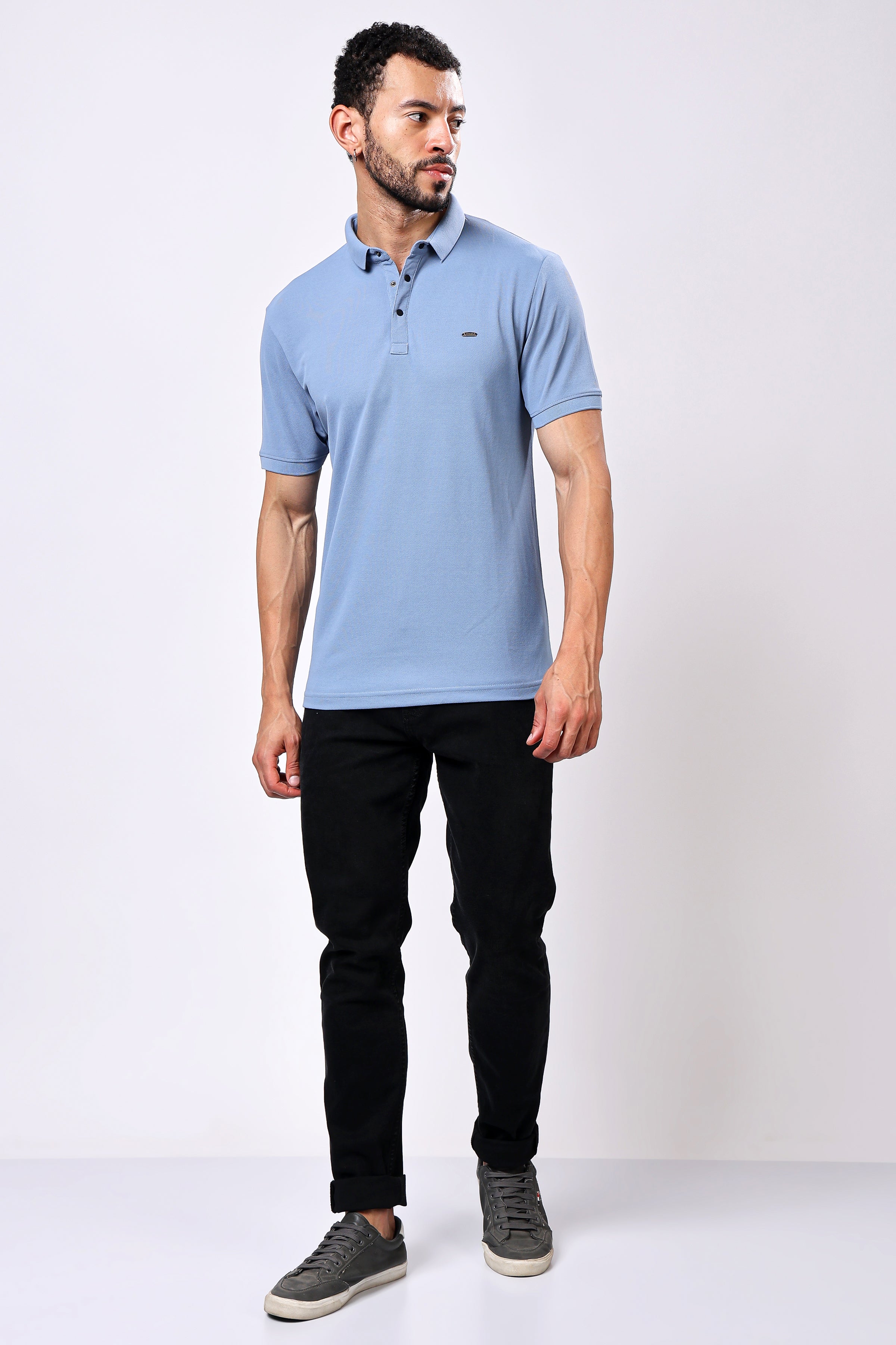 Stylox Solid Polo T-Shirt For Men - Stylox