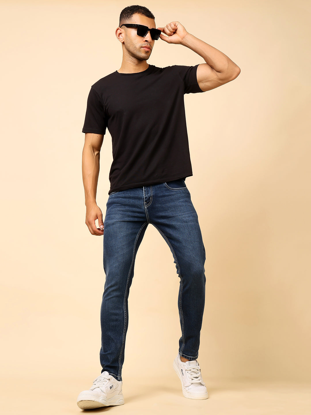 Stylox Men’s Ankle Fit Washed Jeans | Stretchable Denim Jeans for Men | Stylish Tapered Fit Casual Jeans