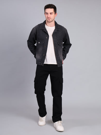 Stylox Men’s Denim Jacket | Premium Washed Denim | Casual &amp; Winter Wear Jacket