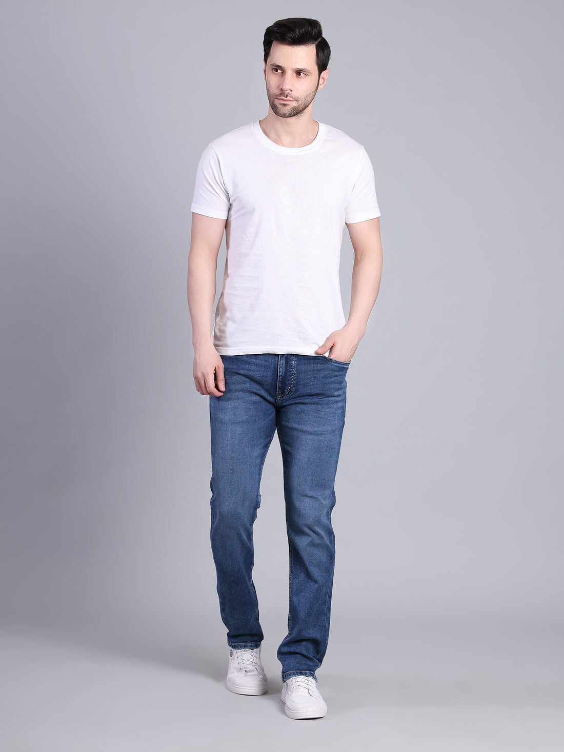 Stylox Men’s Slim Fit Stretchable Denim Jeans-Dark Blue - Stylox