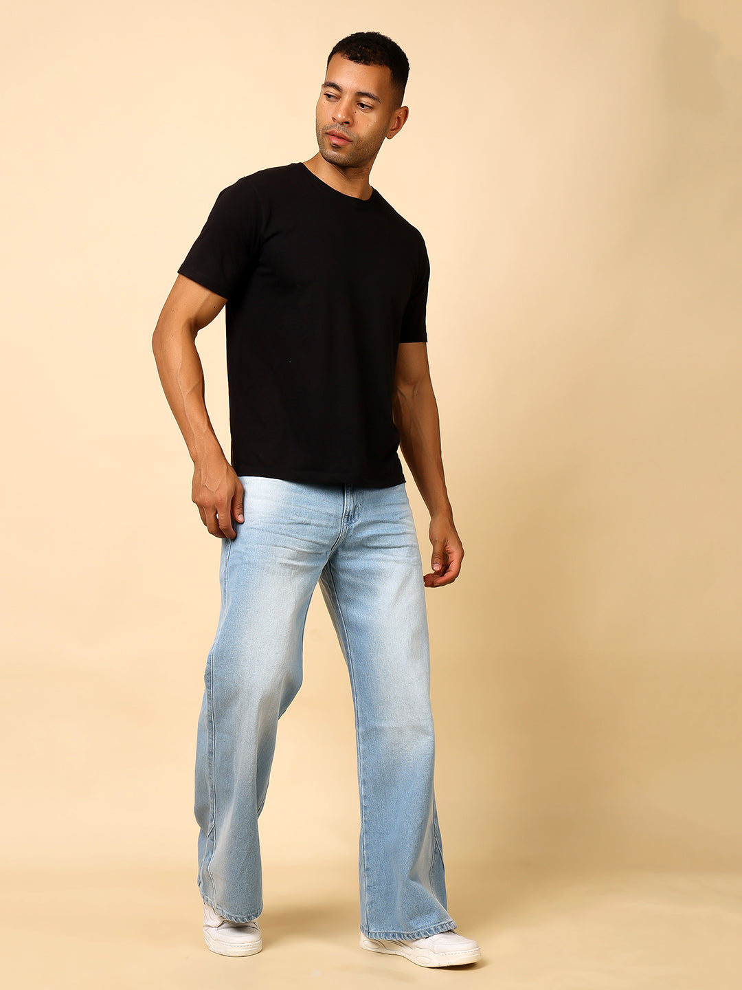 Stylox Men’s Baggy Fit Tie-Dye Washed Jeans – Street Style Denim for Trendy Look
