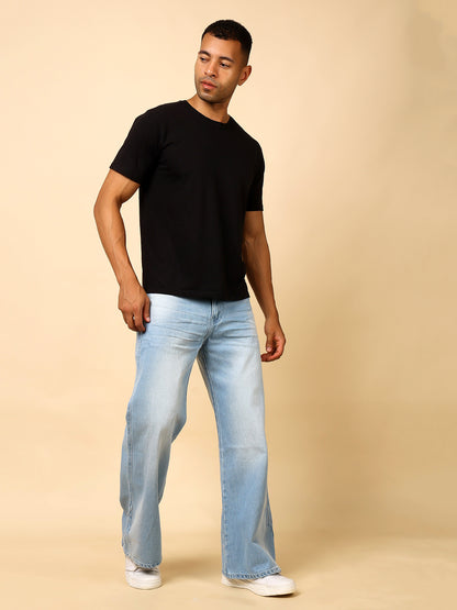 Stylox Men’s Baggy Fit Tie-Dye Washed Jeans – Street Style Denim for Trendy Look