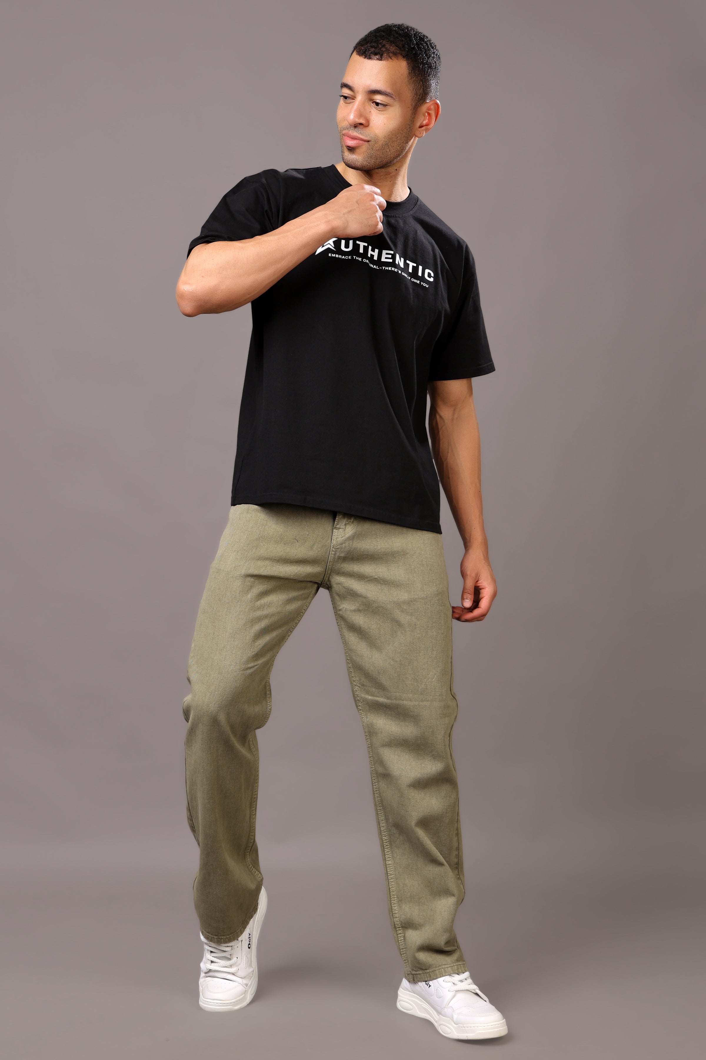 Stylox Men’s Relaxed Fit Denim Jeans - Ash Grey, Black, Steel Grey, Fossil Grey & Olive