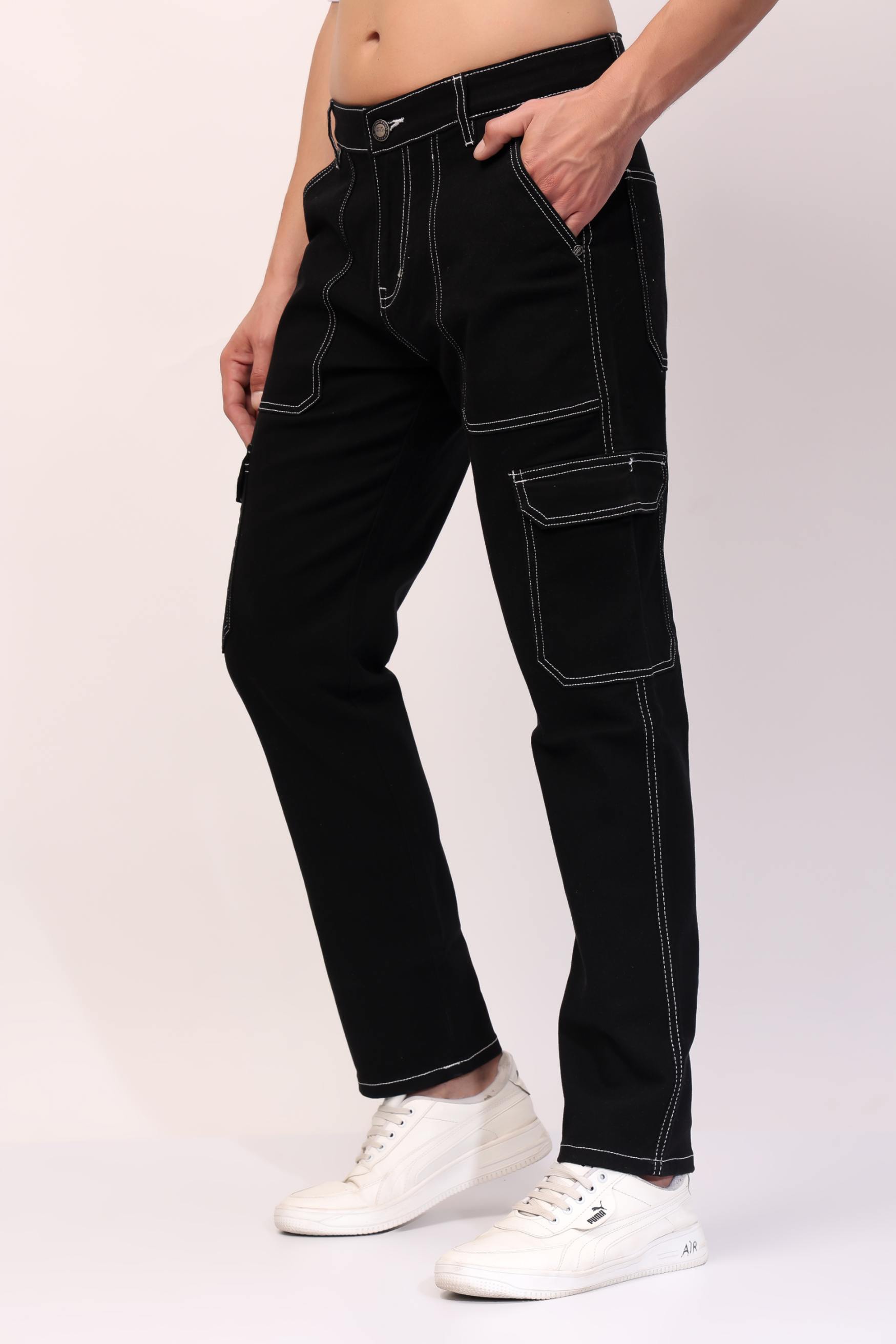 Stylox Men’s Comfort Fit Jeans in Black- 5870-10953 - Stylox