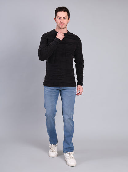 Stylox Men’s Textured Winter Sweater | Full Sleeve Crew Neck Knit Pullover | Premium Casual Wear