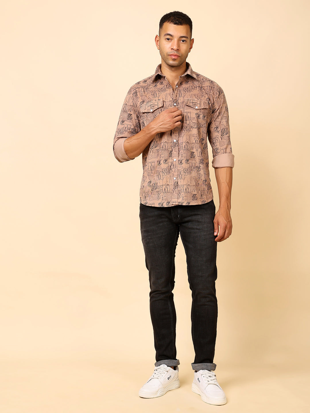 Stylox Regular Fit Full Sleeve Printed Shirt for Men