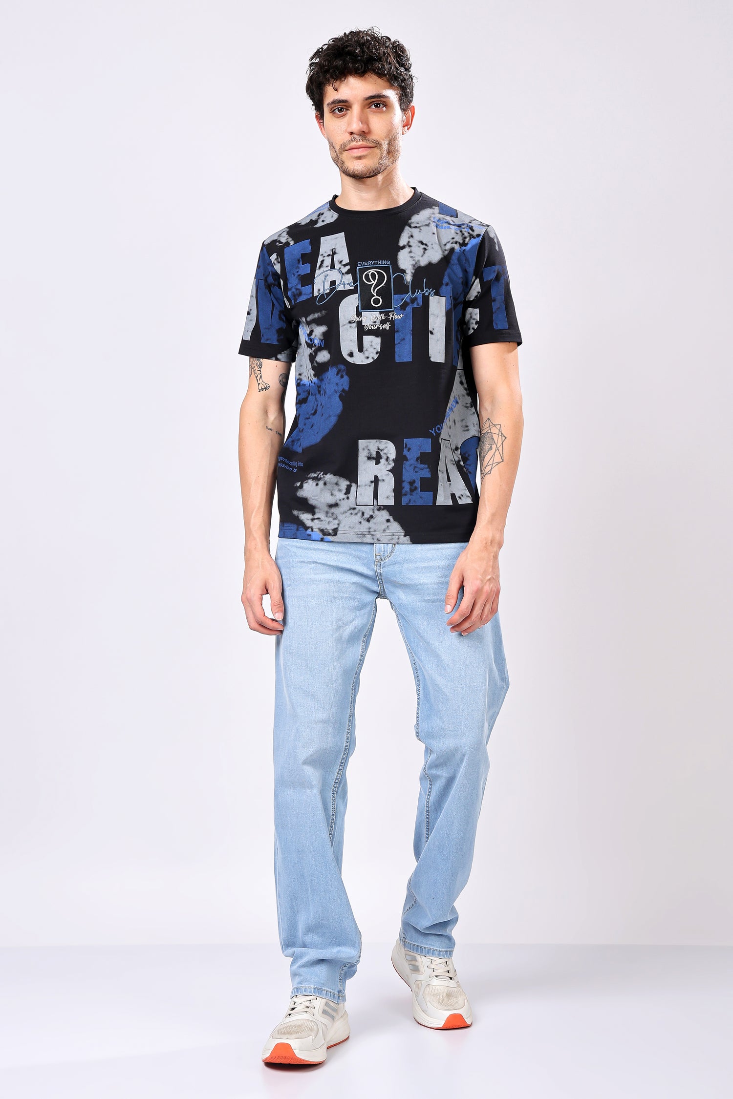 Stylox Men’s Regular Fit Round Neck Half Sleeve Printed T-Shirt | Casual Cotton Graphic Tee for Daily Wear