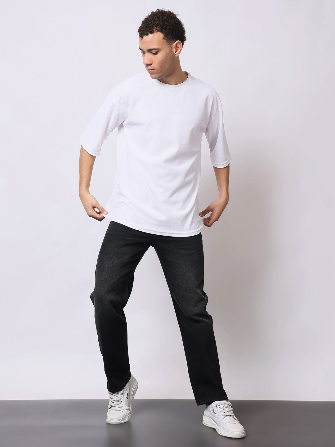 Stylox Men’s Relaxed Fit Dusty Black Jeans | Black Straight Fit Denim for Everyday Casual & Streetwear Style - Stylox