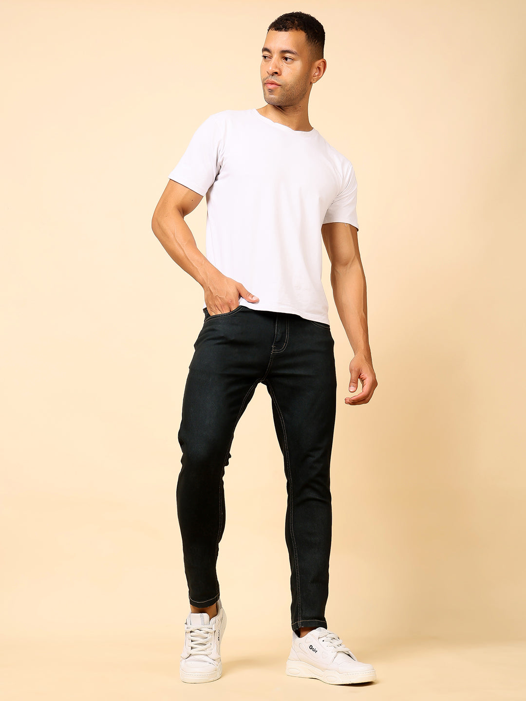 Stylox Men’s Ankle Fit Jeans | Stylish Slim Ankle-Length Jeans for Casual & Streetwear Look|J-03 - Stylox