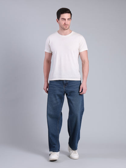 Stylox Men’s Loose Fit Straight Leg Denim Jeans