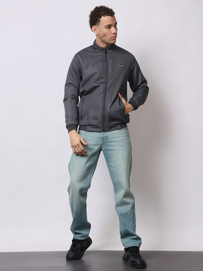 Stylox Men’s High-Neck Winter Jacket – Lightweight Windcheater with Warm Lining &amp; Full-Zip Closure