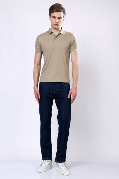 Stylox Men’s Mid-Rise Comfort Fit Dark Blue Stretchable Denim Jeans - Stylox