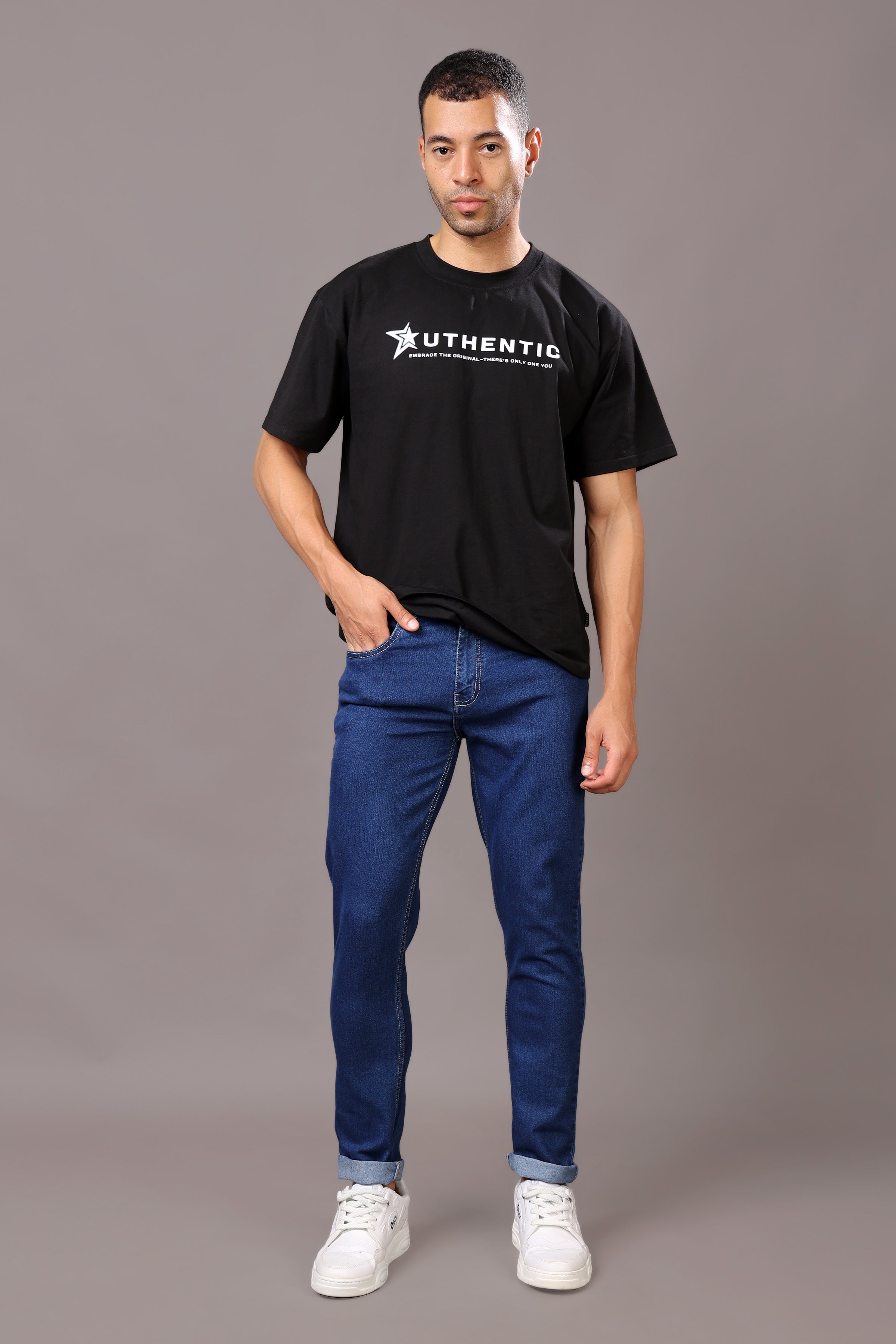 Stylox Men’s Slim Fit Mid-Rise Casual Denim Jeans - Stylox