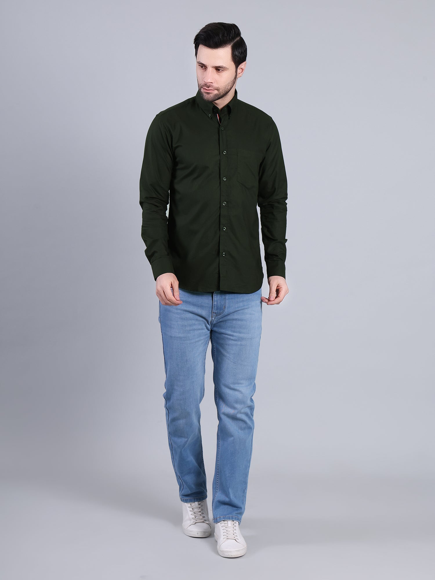 Stylox Men’s Regular Fit Full Sleeve Solid Casual Shirt for Everyday & Office Wear
