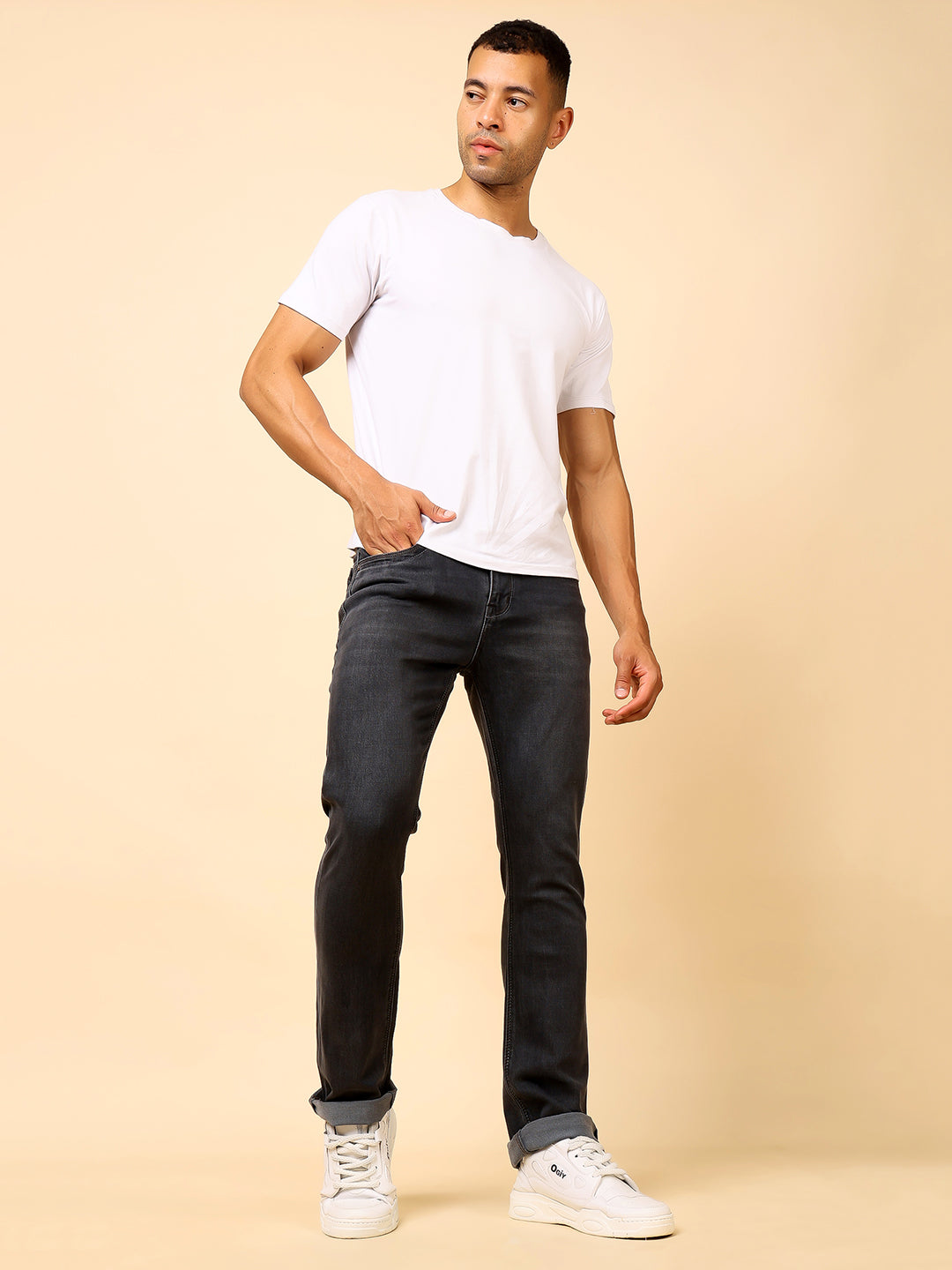 Stylox Men’s Bootcut Fit Mid-Rise Denim Jeans - Stylox