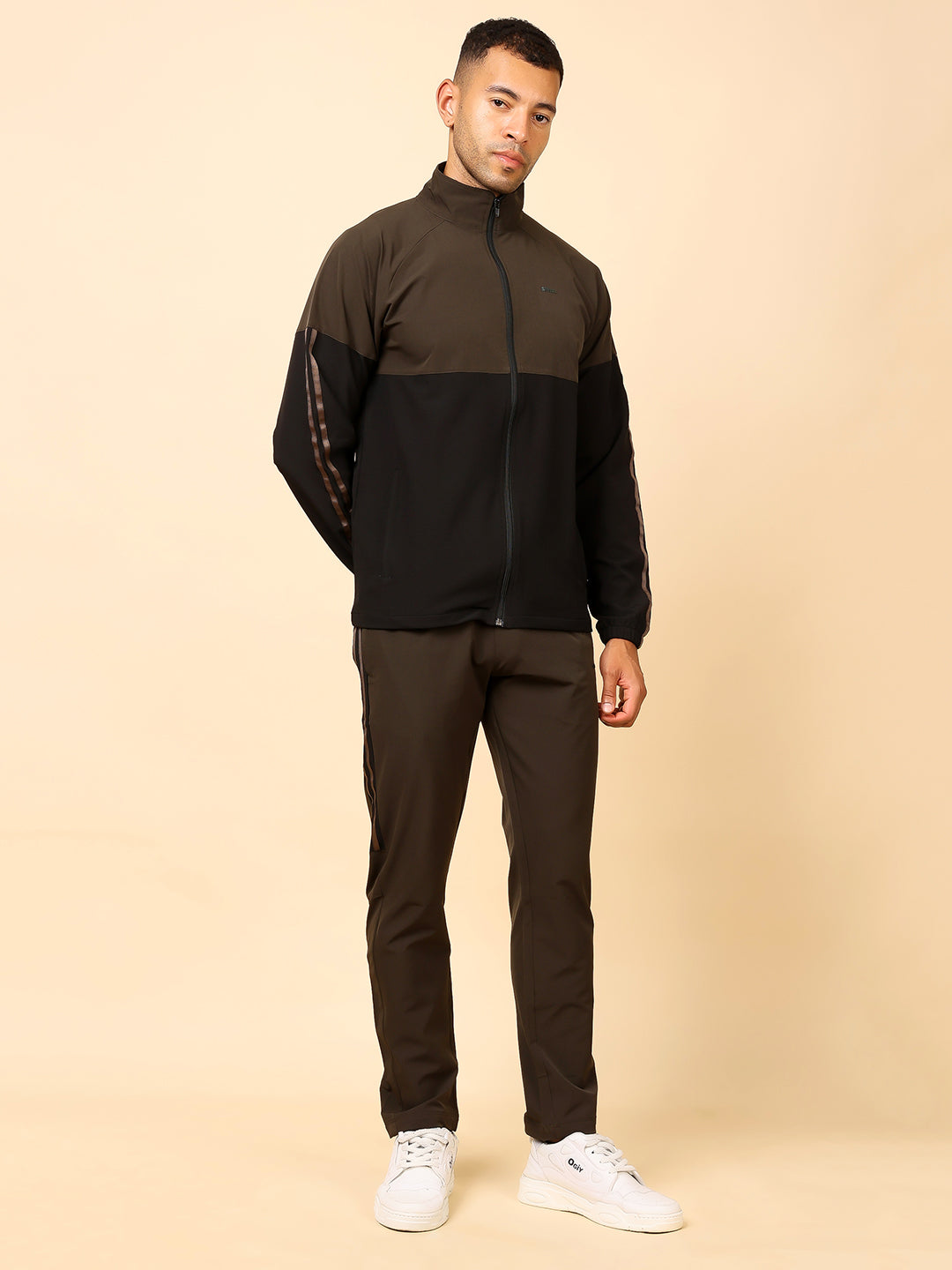 Stylox Men’s Tracksuit – Stylish Full Set for Sports, Gym & Casual Wear (Dark Brown) - Stylox