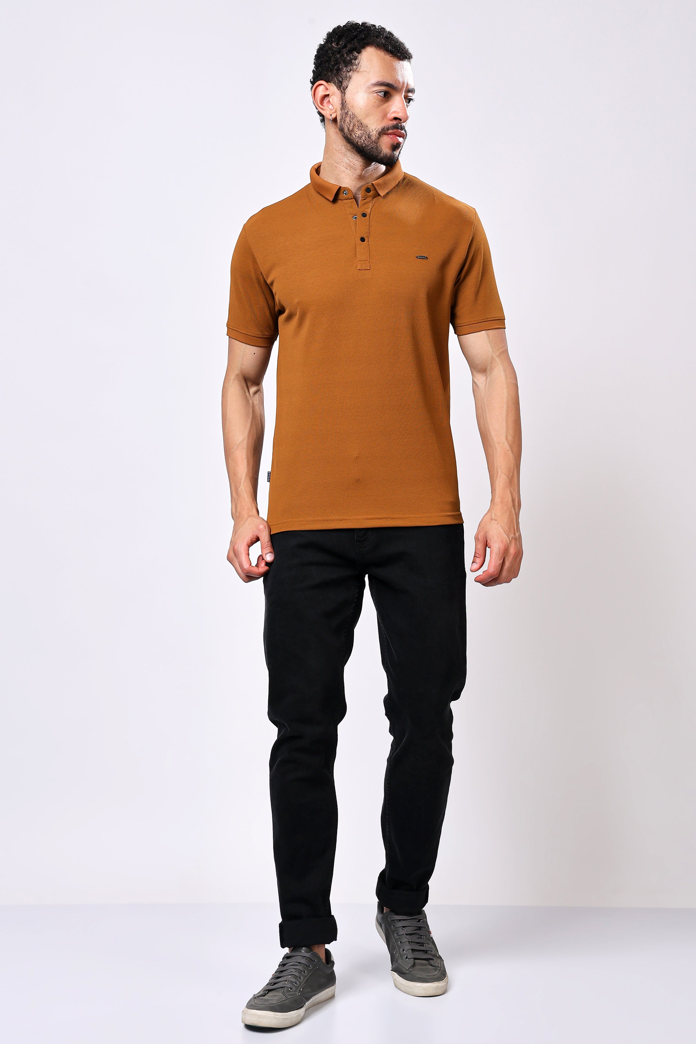 Stylox Solid Polo T-Shirt For Men - Stylox