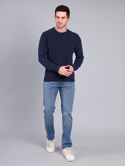 Stylox Men’s Textured Winter Sweater | Crew Neck Full Sleeve Knit Pullover | Premium Casual Wear
