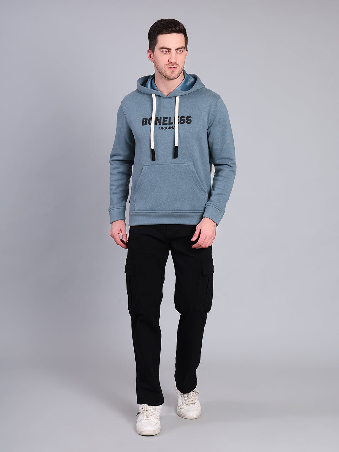 Stylox Men’s Winter Hooded Sweatshirt | Printed Pullover Hoodie with Kangaroo Pocket | Warm Casual Wear