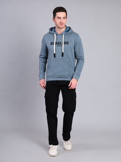 Stylox Men’s Winter Hooded Sweatshirt | Printed Pullover Hoodie with Kangaroo Pocket | Warm Casual Wear