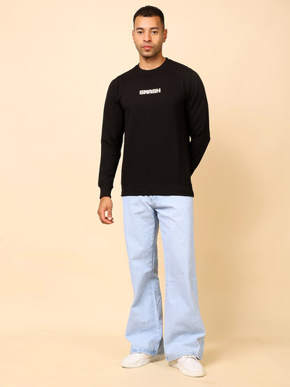 Stylox Men’s Round Neck Full Sleeve Sweatshirt with Back Graphic Print – Casual Streetwear Style