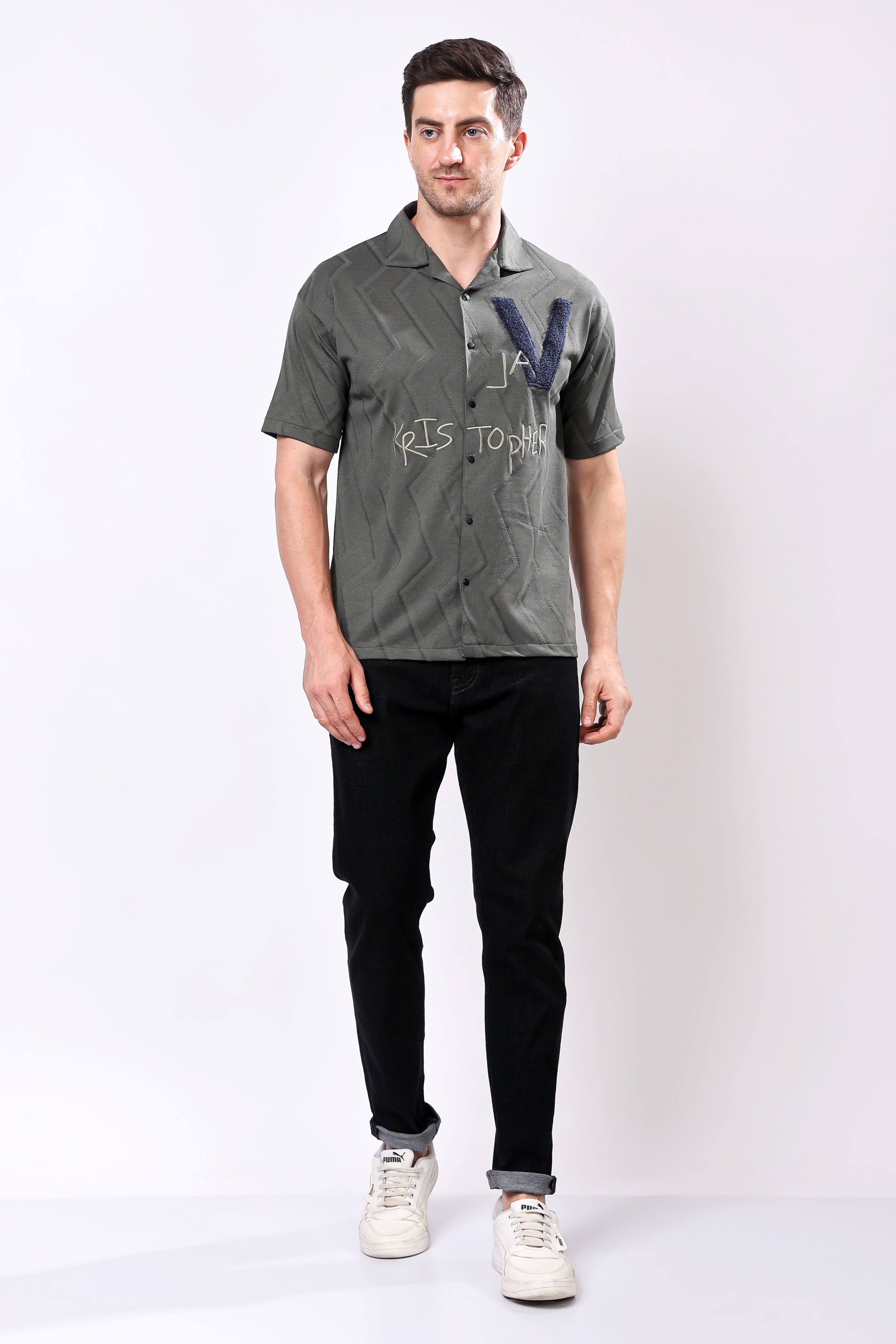 Stylox Men's Front Open Half Sleeve Printed Casual Shirt – Lightweight Cotton Blend Summer Wear with Stylish Print - Stylox