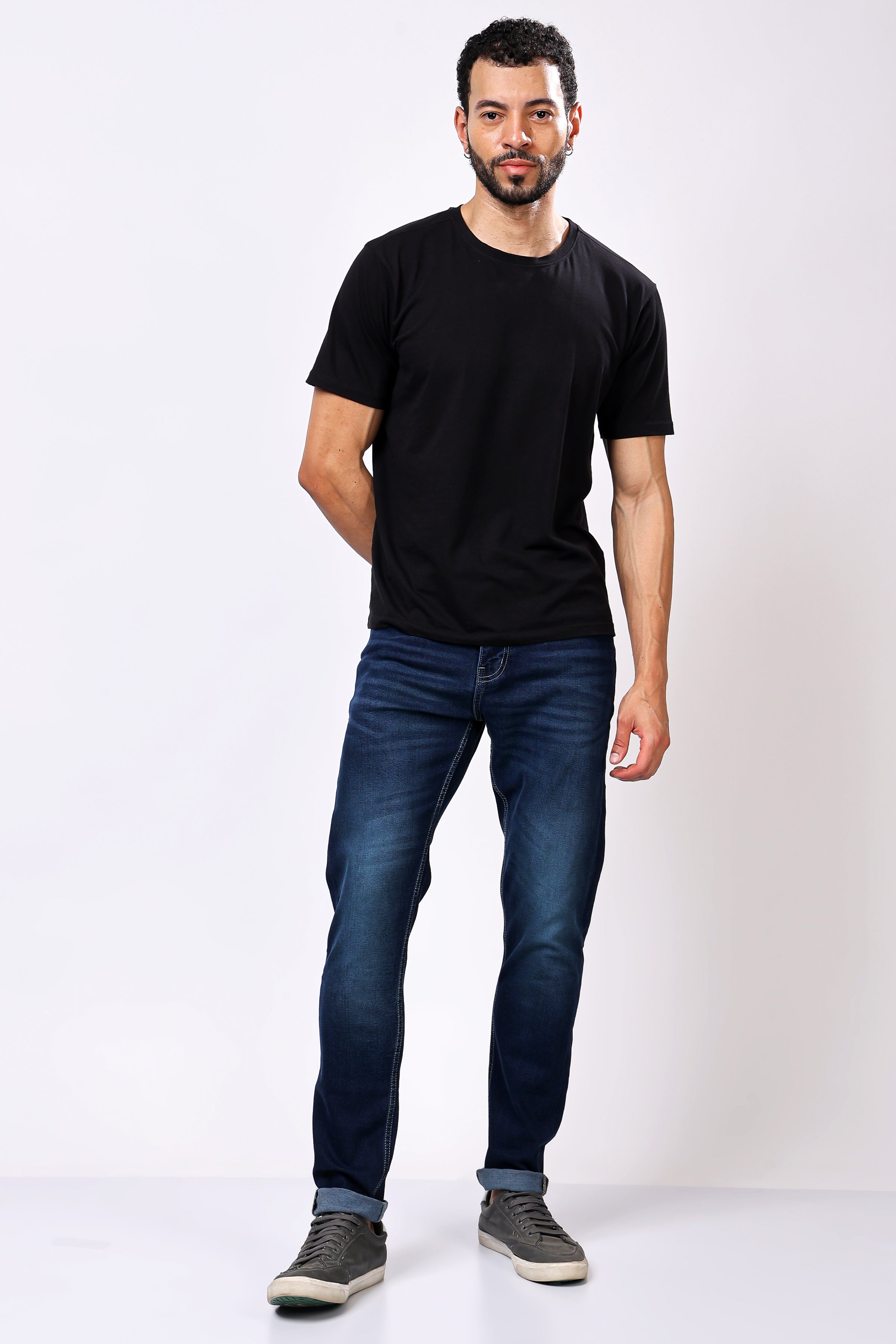 Stylox Slim Fit Denim Jeans - Dark Blue,