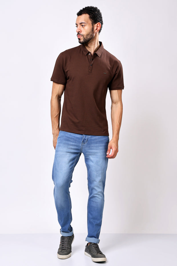 Stylox Solid Polo T-Shirt For Men