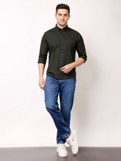 Stylox Men’s Premium Oxford Full Sleeve Solid Shirt | Casual &amp; Formal Wear | Soft Cotton Blend