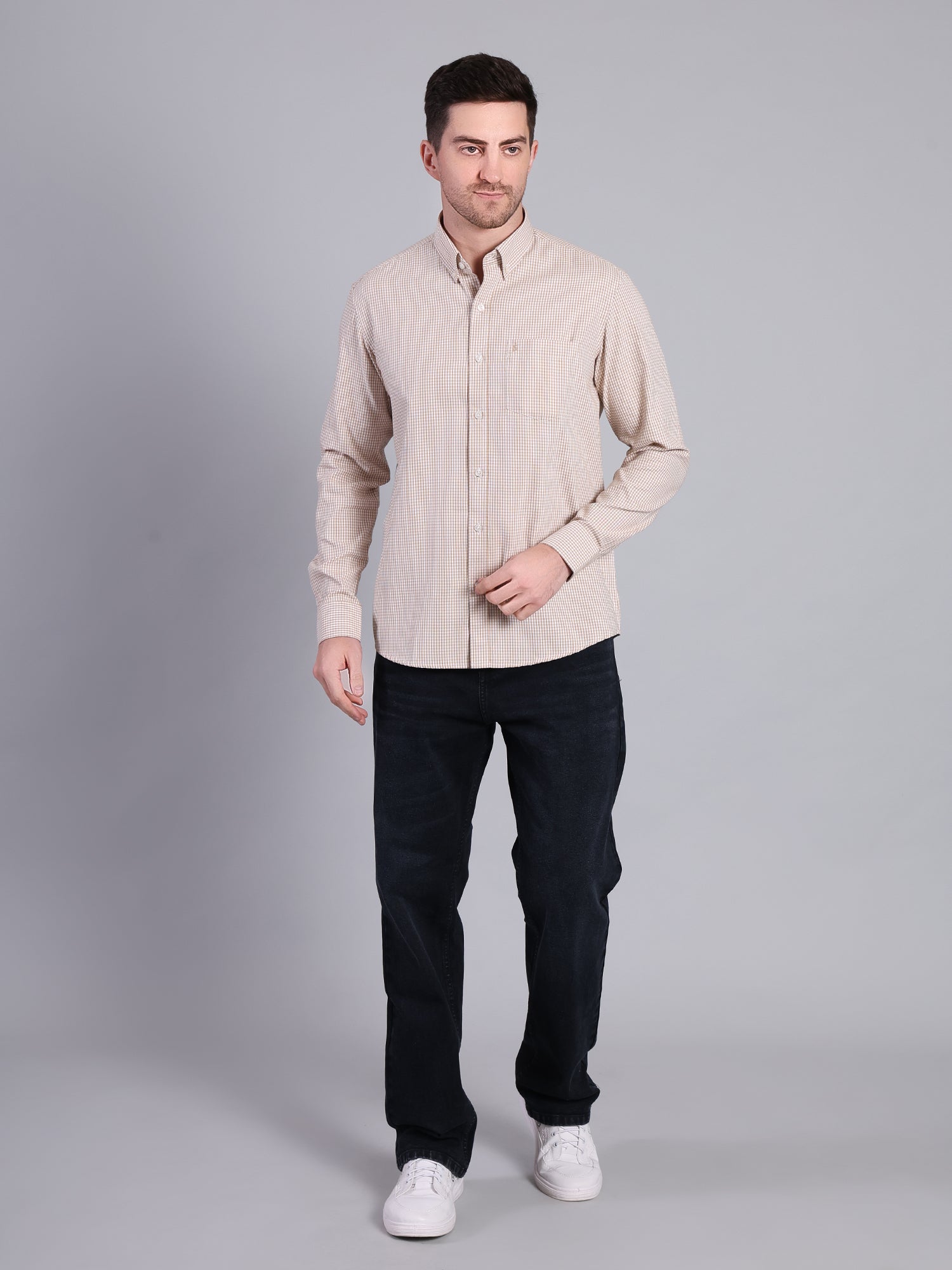 Men's Regular Fit Cotton Shirt | Office & Casual Wear | Premium Comfort - Stylox