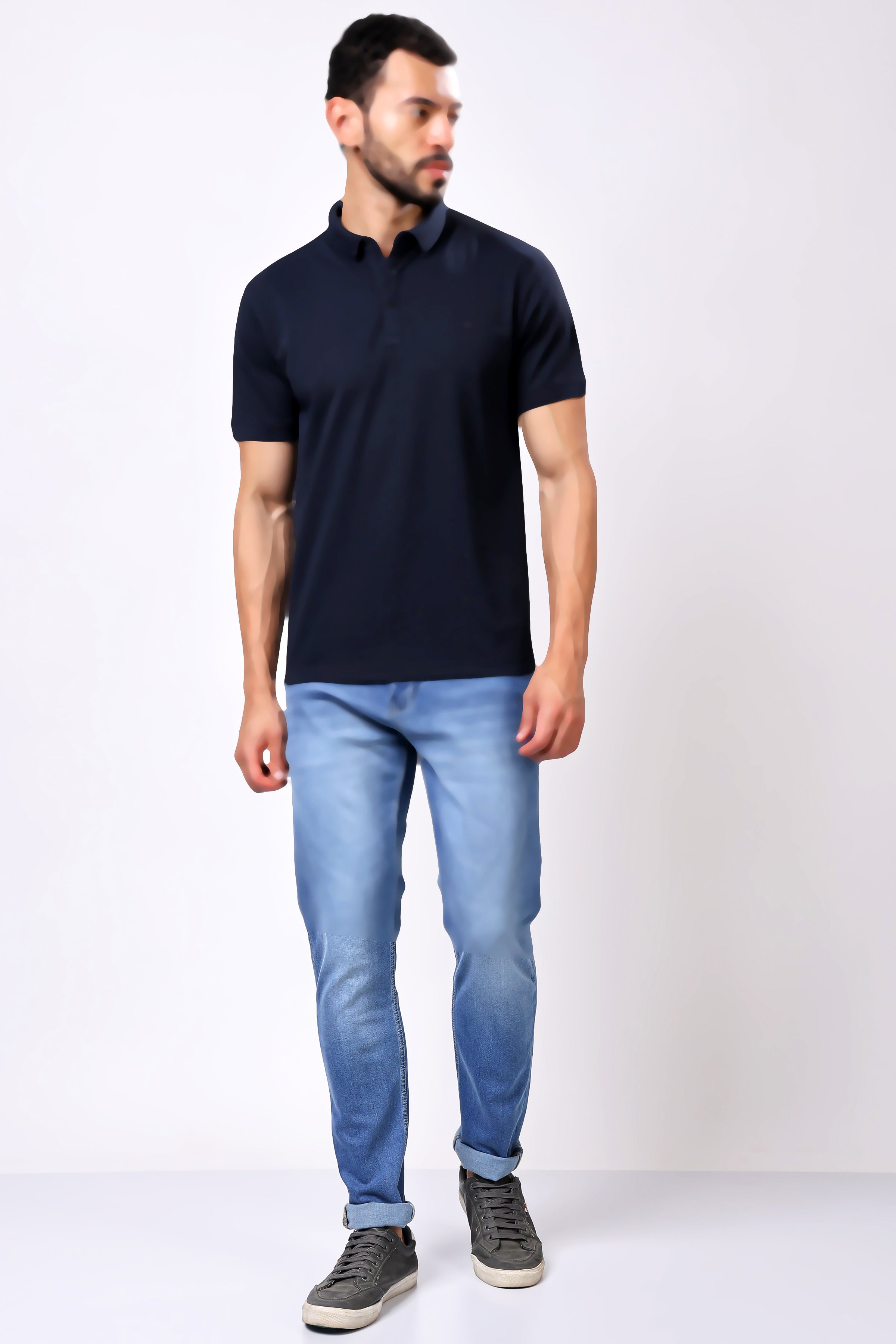 Stylox Solid Polo T-Shirt For Men - Stylox