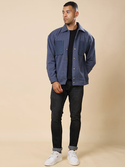 Stylox Men’s Shacket with Button Closure – Stylish Jacket for Every Season