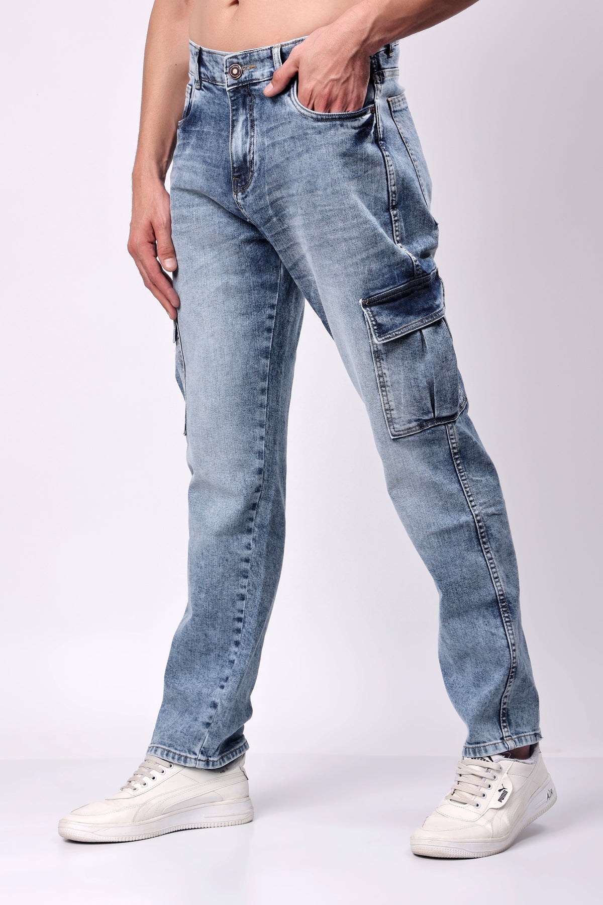 Stylox Men’s Relaxed Fit Denim Jeans - Light Blue - 5170-11133 - Stylox