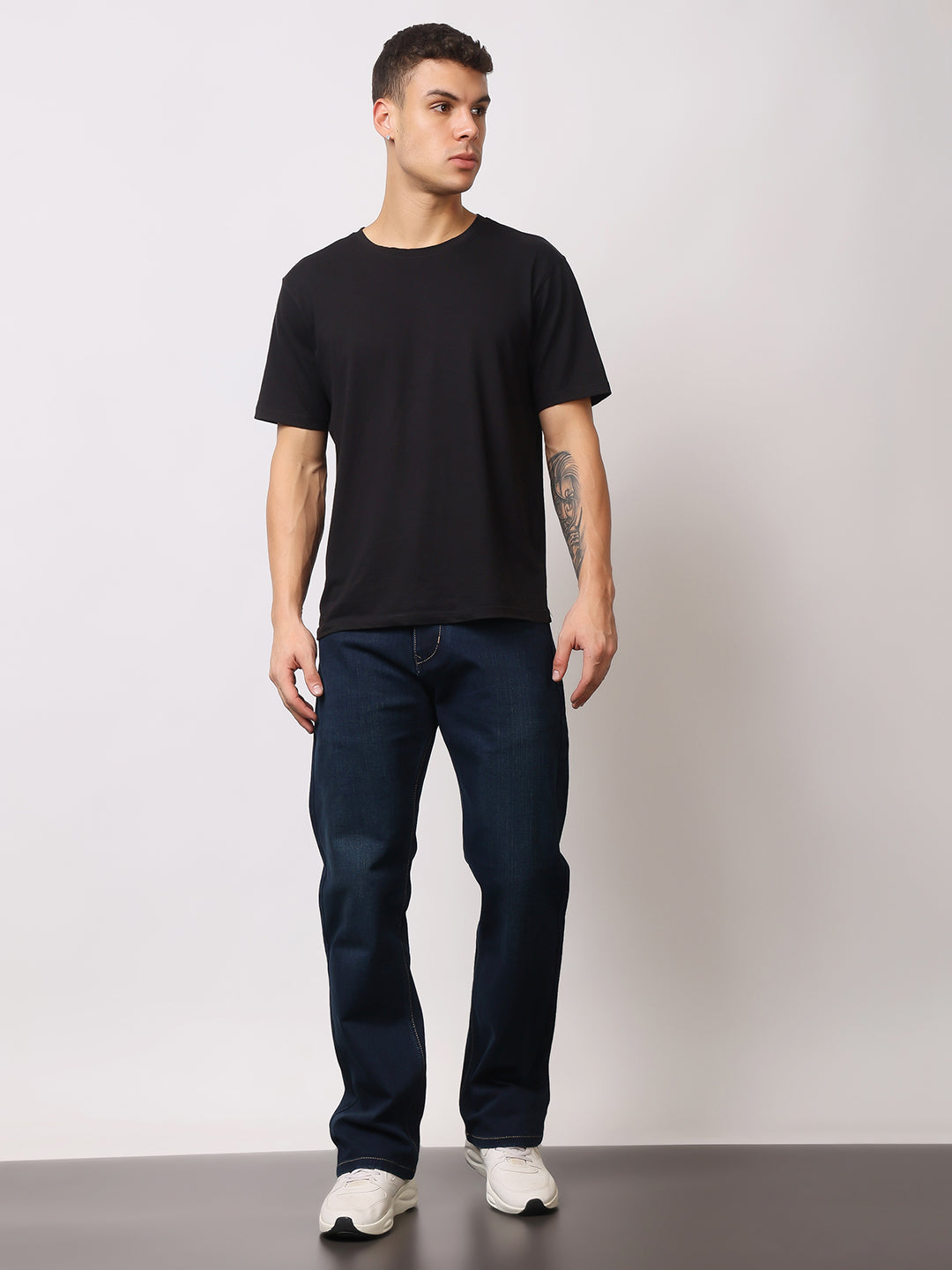 Stylox Men’s Bootcut Fit Stretchable Mid Rise Solid Denim Jeans - Stylox