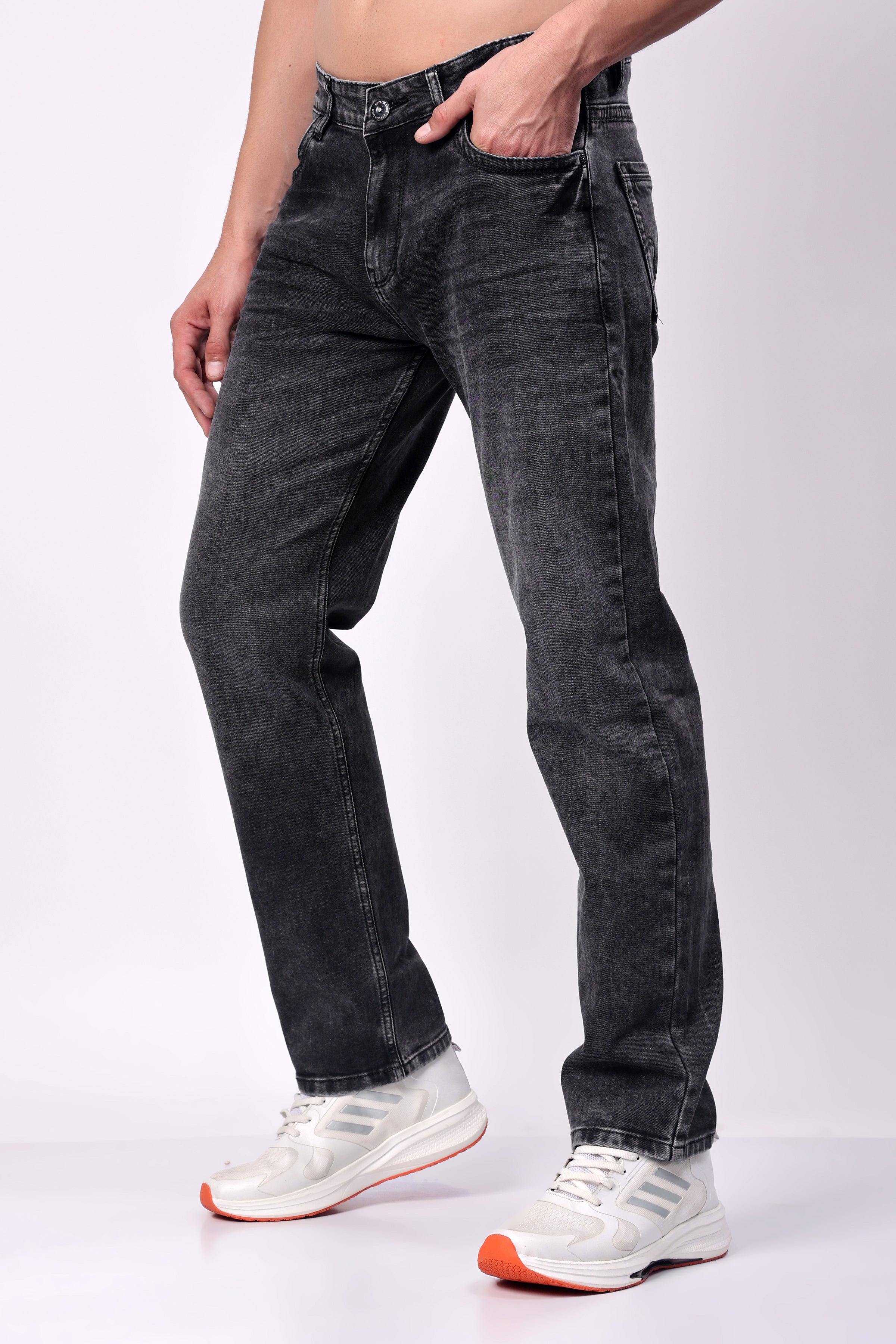 Stylox Men’s Comfort Fit Jeans in Grey - - Stylox
