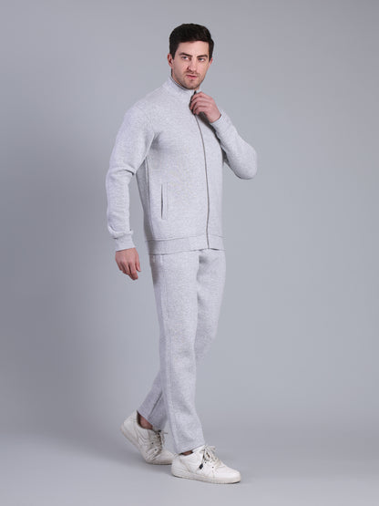 Stylox Men’s Solid Tracksuit Set with Zip-Up Jacket &amp; Joggers – Winter Athleisure Wear