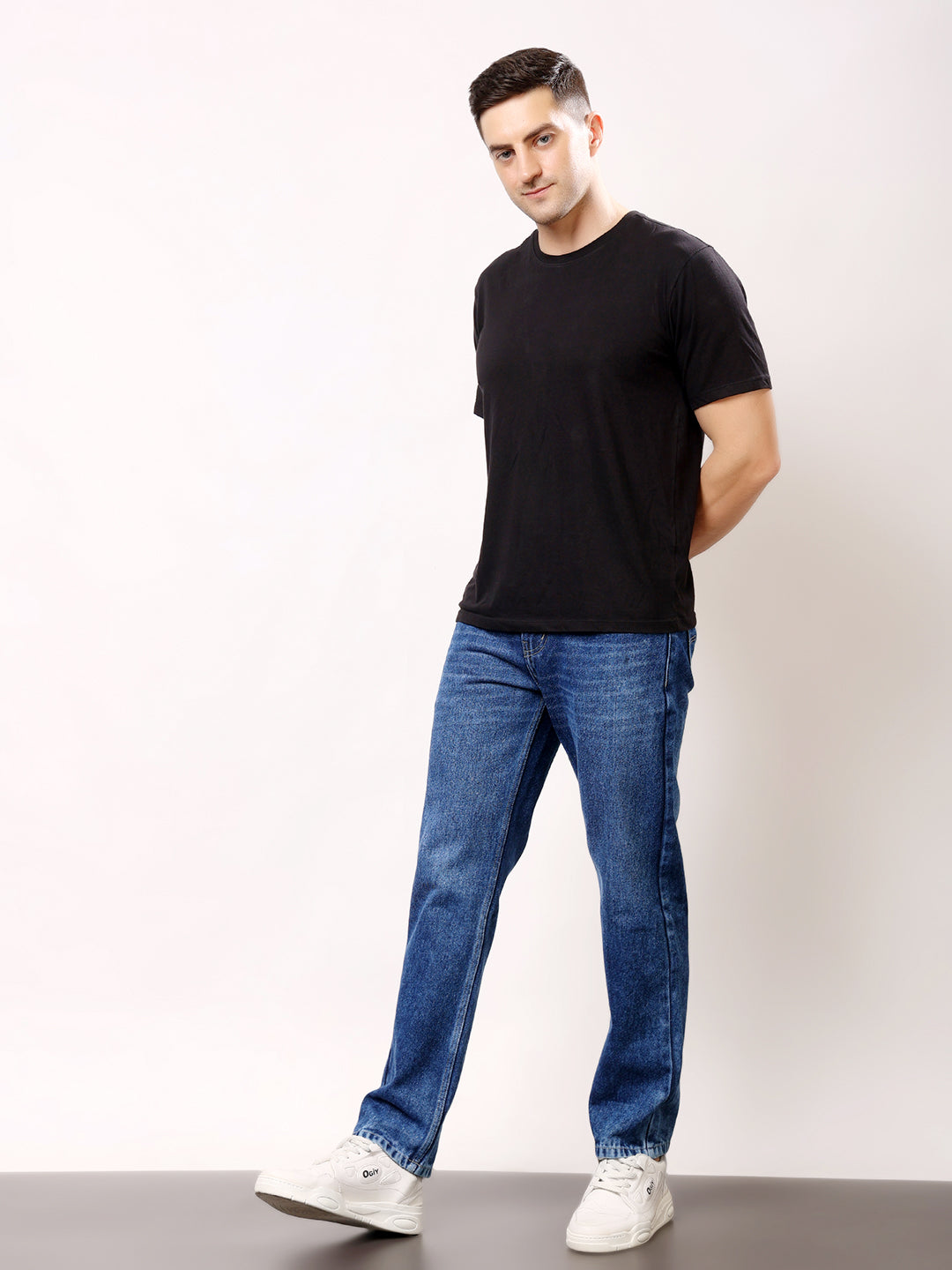Stylox Men’s Relaxed Fit Solid Jeans | Comfortable Denim Casual Wear for Everyday Style (Greenish Blue) - Stylox