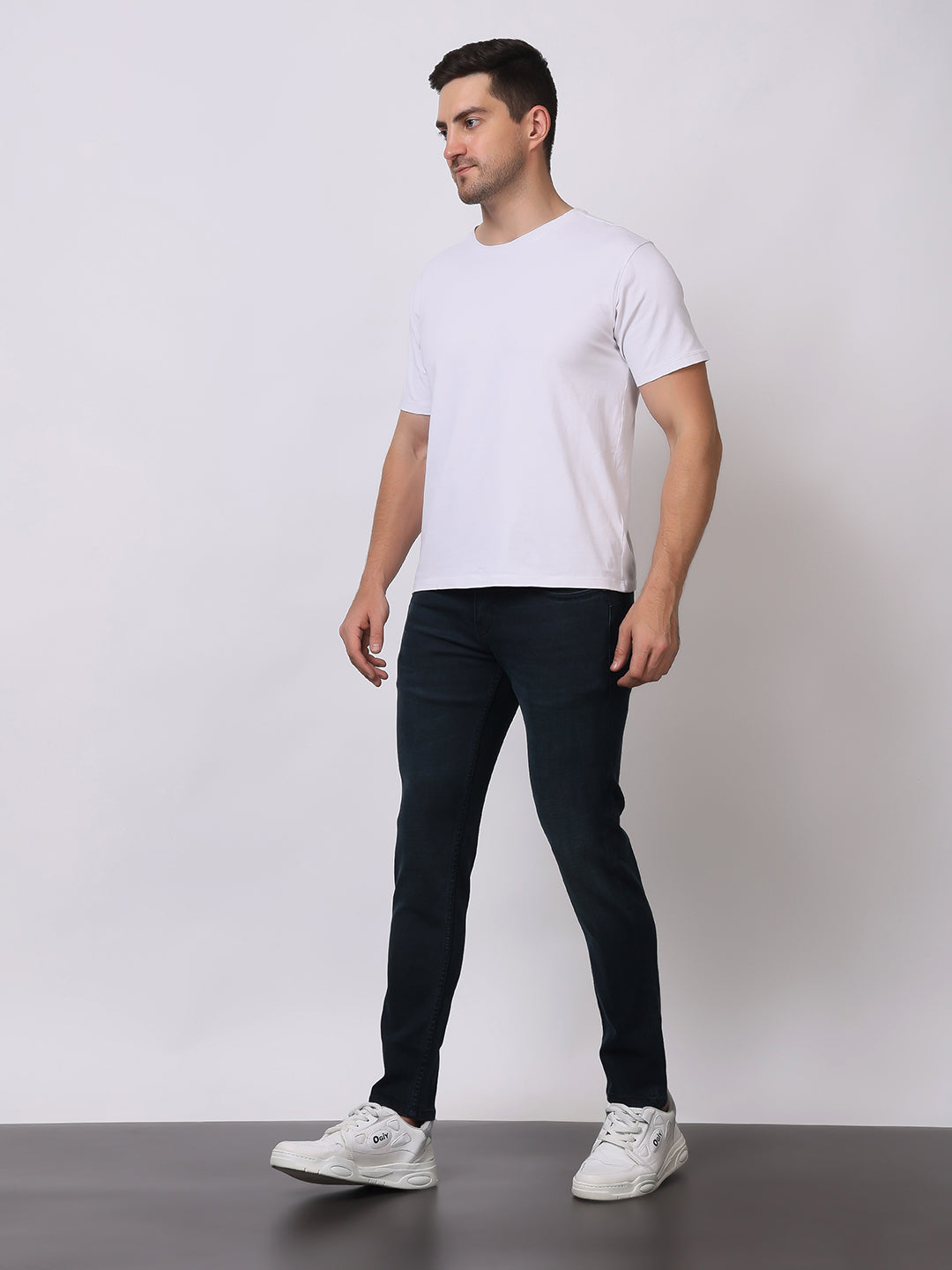 Stylox Men’s Slim Fit Solid Jeans | Stretchable Plain Denim Jeans for Men | Classic Mid-Rise Slim Fit Jeans