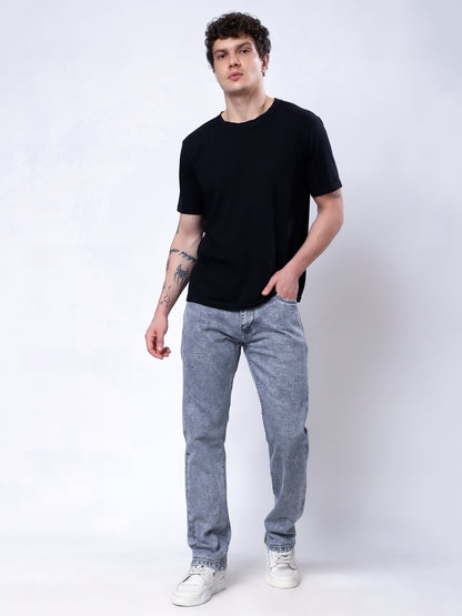 Stylox Men’s Slim Fit Stretchable Steel Grey Denim Jeans - Stylox