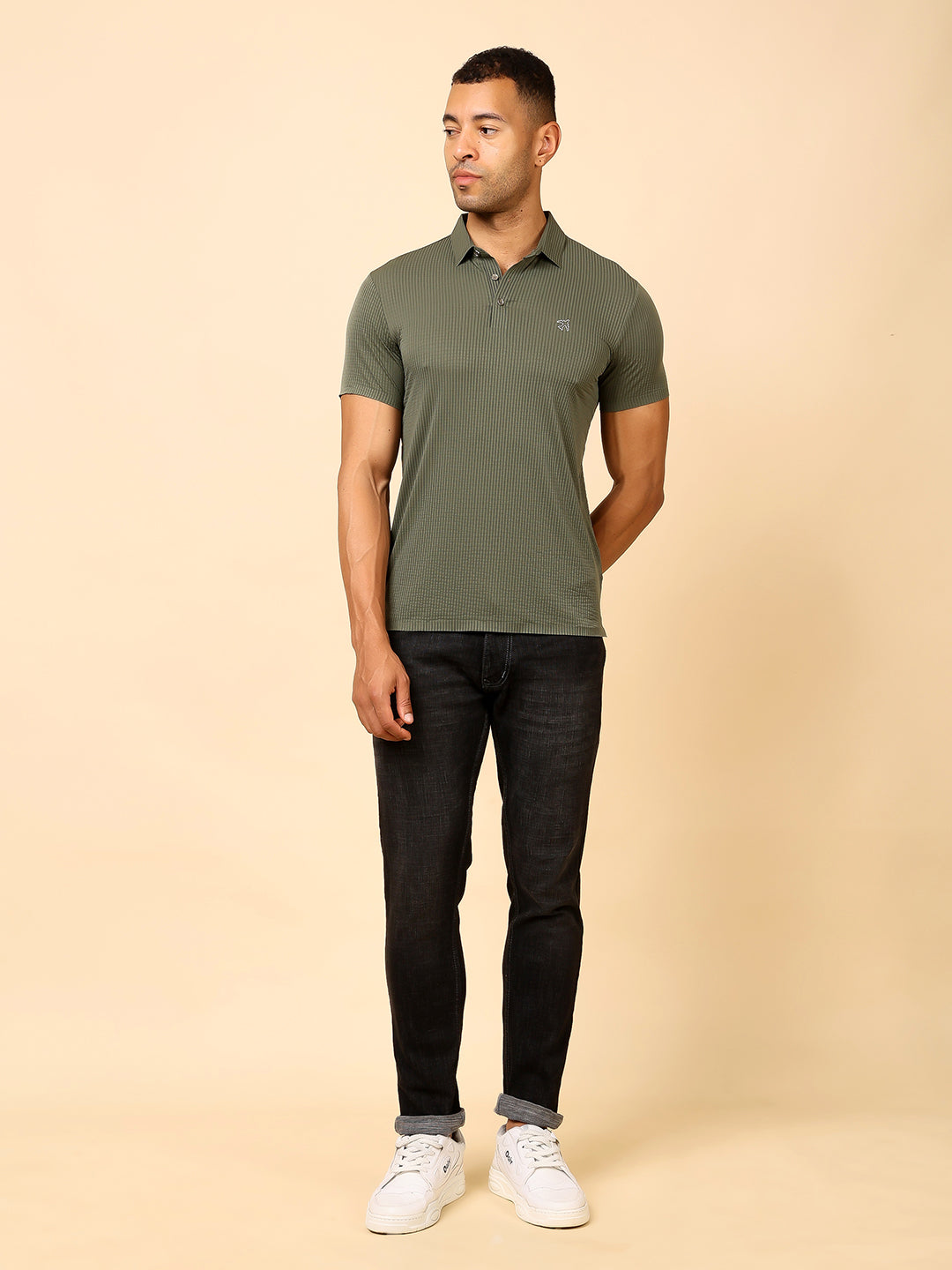 Stylox Premium Stretchable Solid Slim Fit Polo T-Shirt – Comfort Meets Style - Stylox