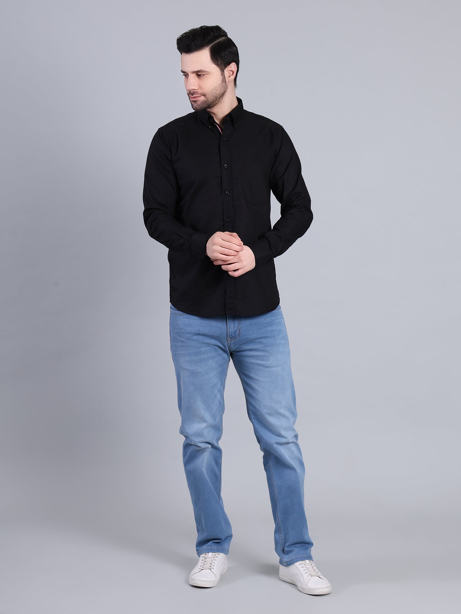 Stylox Men’s Regular Fit Full Sleeve Solid Casual Shirt for Everyday & Office Wear