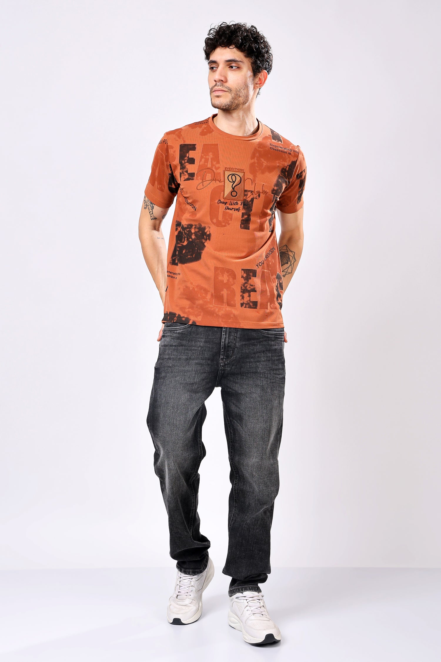 Stylox Men’s Regular Fit Round Neck Half Sleeve Printed T-Shirt | Casual Cotton Graphic Tee for Daily Wear