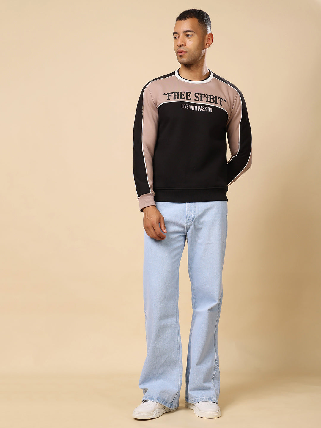 Stylox Regular Fit Men’s Printed Round Neck Sweatshirt – Casual Comfort with Trendy Prints