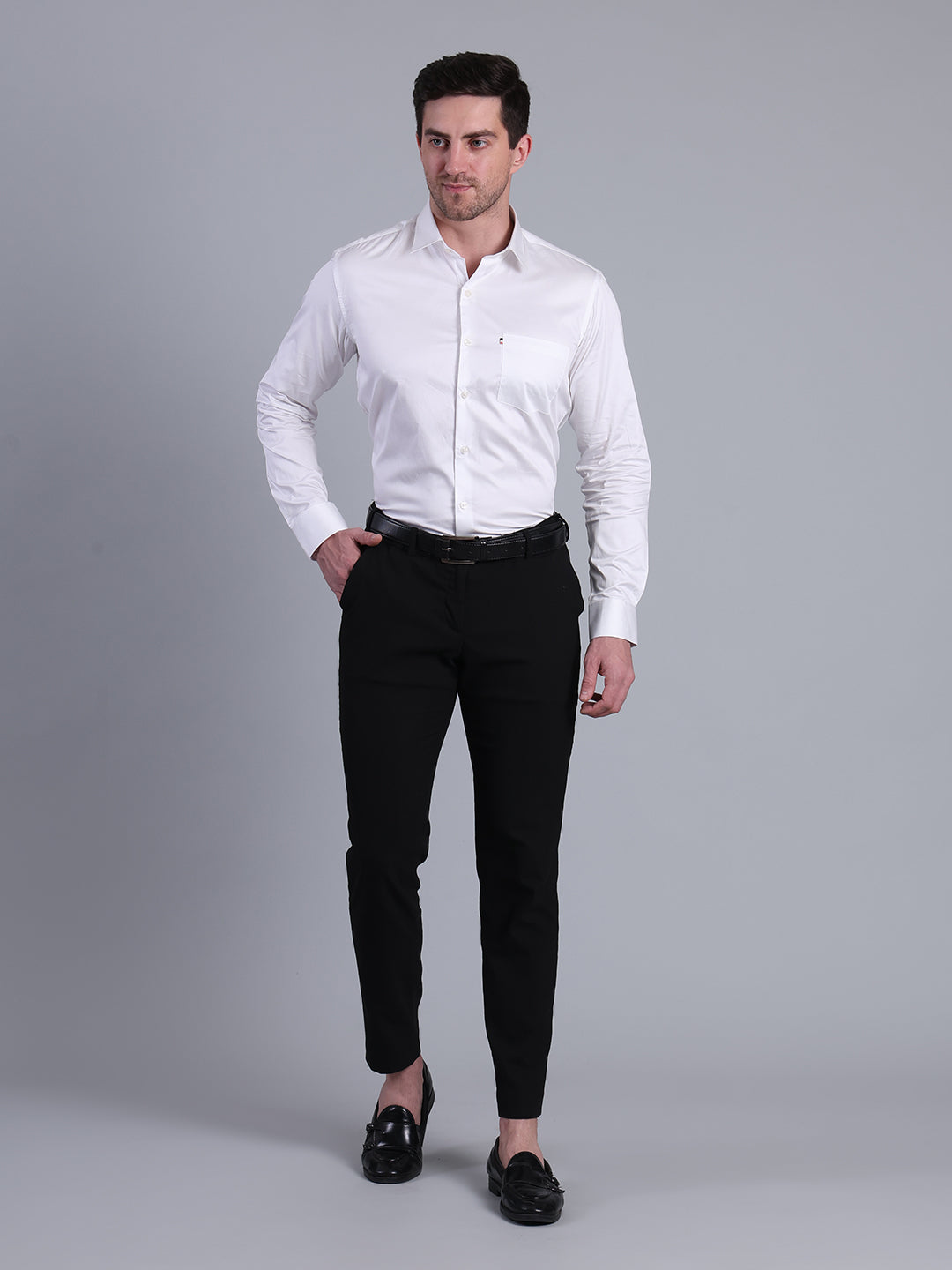 Stylox Men’s Slim Fit Satin Shirt | Premium Solid Formal Shirt for Office & Party Wear | Full Sleeve Smooth Finish Shirt - Stylox