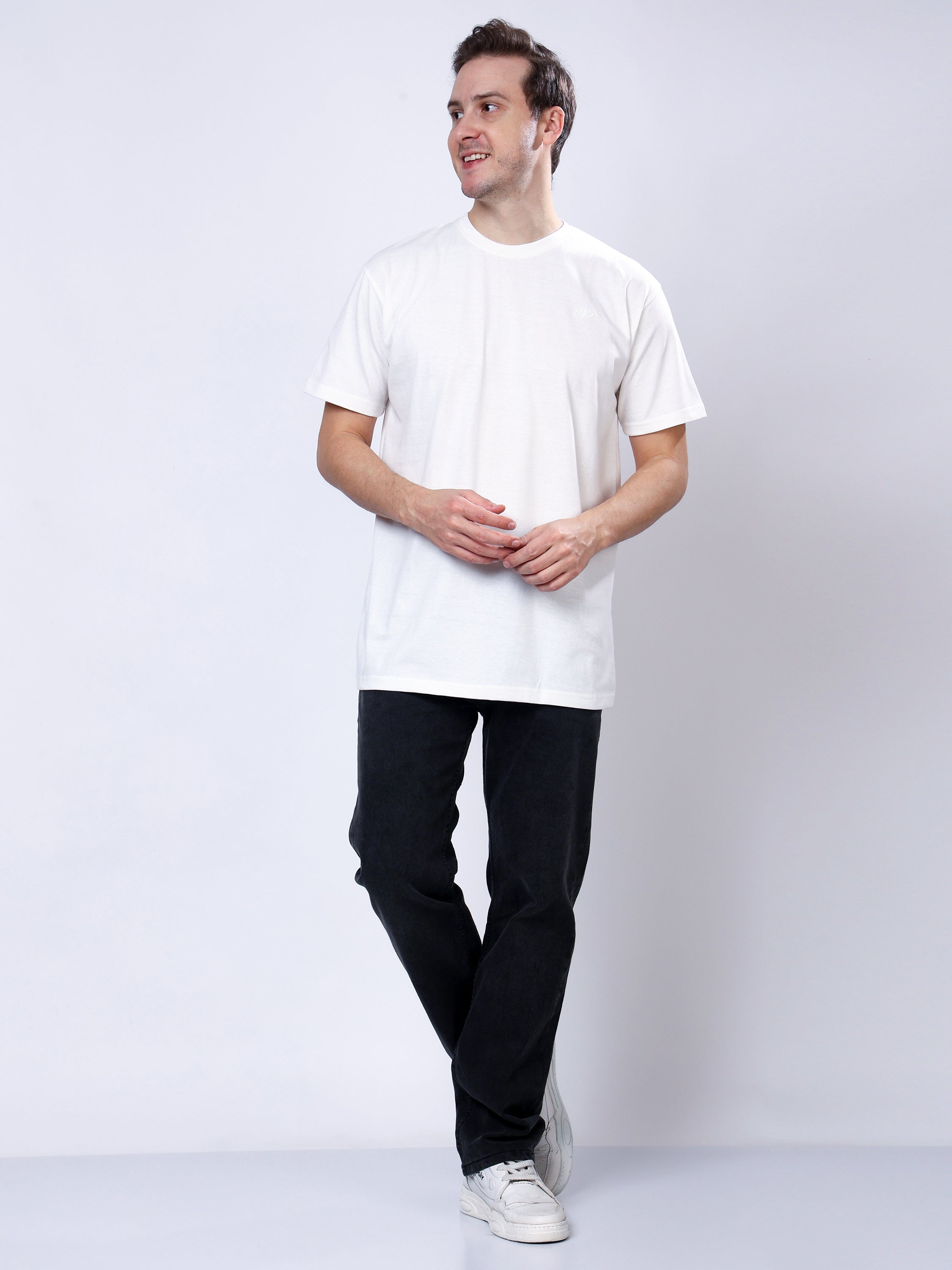 Stylox Men’s Solid Round Neck T-Shirt | Classic Cotton Casual Crew Neck Tee - Stylox