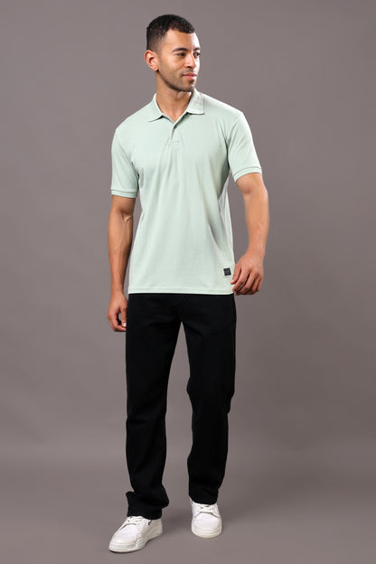 Stylox Men’s Polo Collar Solid T-Shirt - Soft, Breathable &amp; Everyday Wear