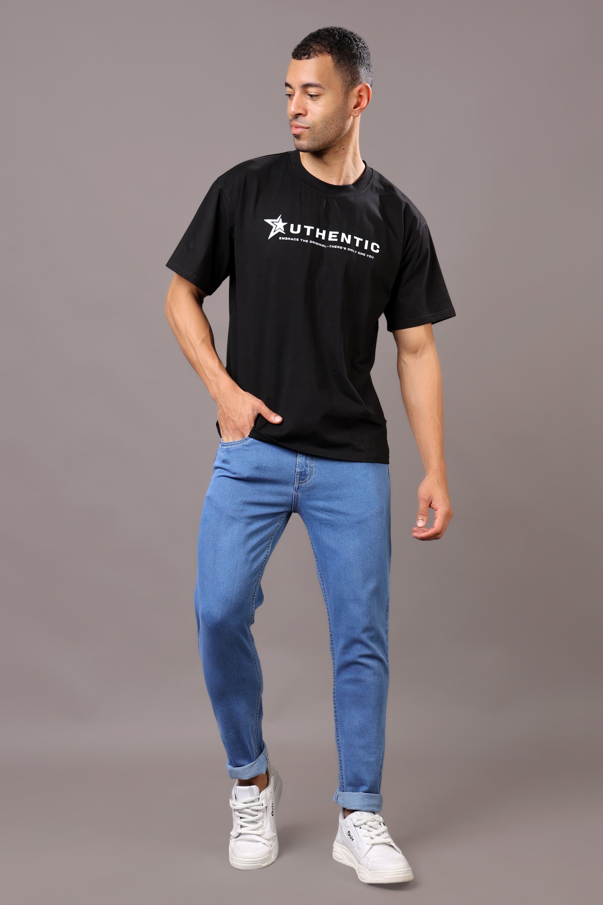 Stylox Men’s Slim Fit Mid-Rise Denim Jeans - Stylox